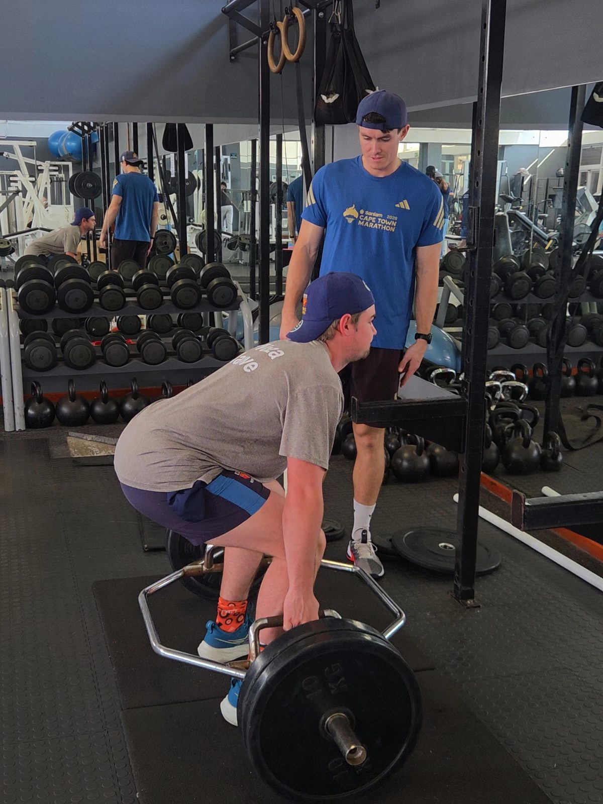 Hayden Byrne coaching an athlete